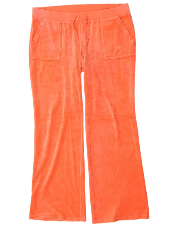 JUICY COUTURE Pantalon de survêtement pour femme UK 18 XL Orange Coton