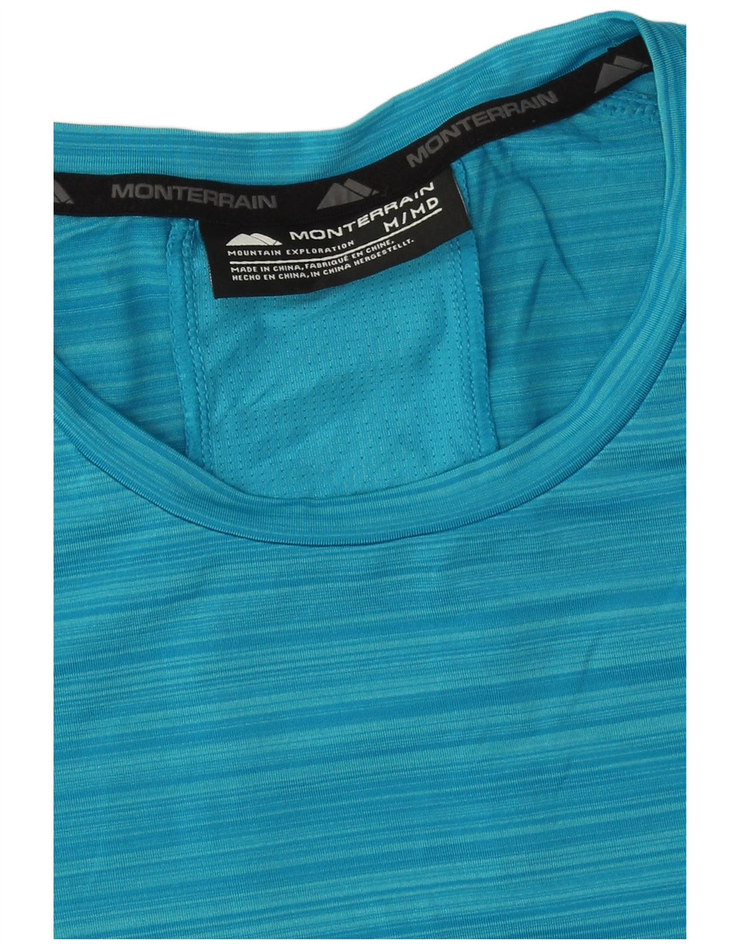 Monterrain T-Shirt Graphique Graphique Homme Bleu Moyen Rayé Polyester