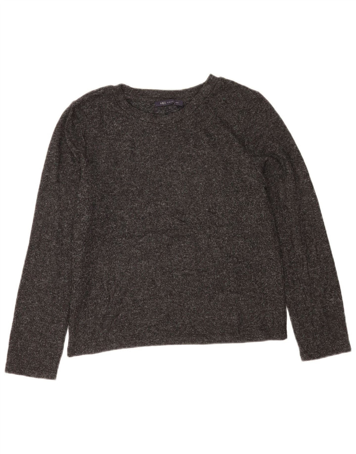 Marks & Spencer Haut à manches longues pour femme UK 42 Gris moyen Polyester