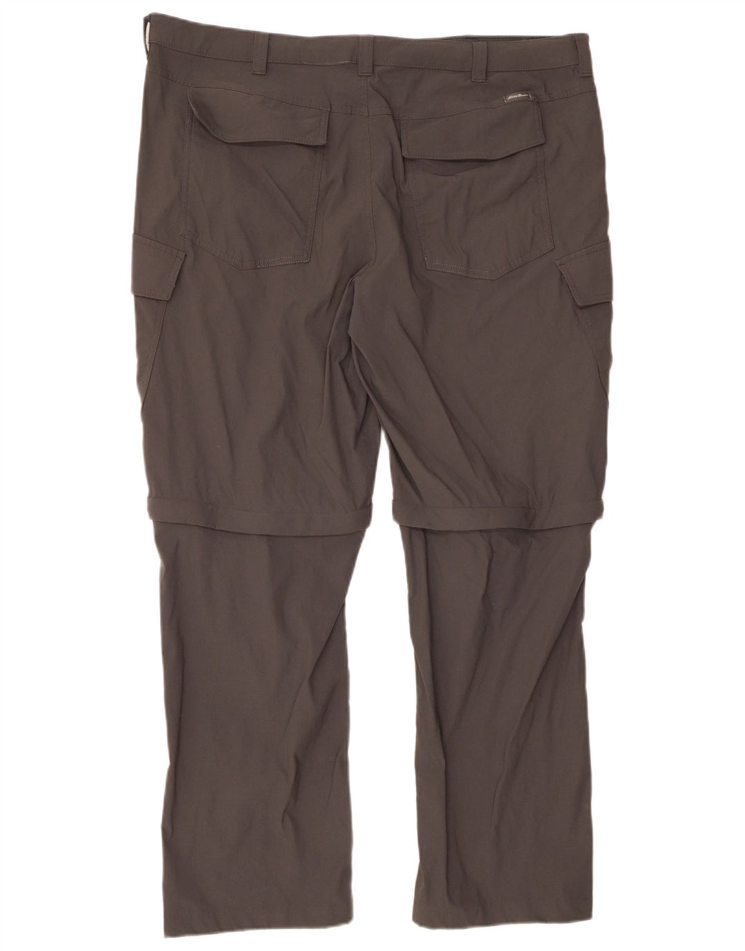 EDDIE BAUER Pantalon Cargo Droit Homme W40 L30 Nylon Gris