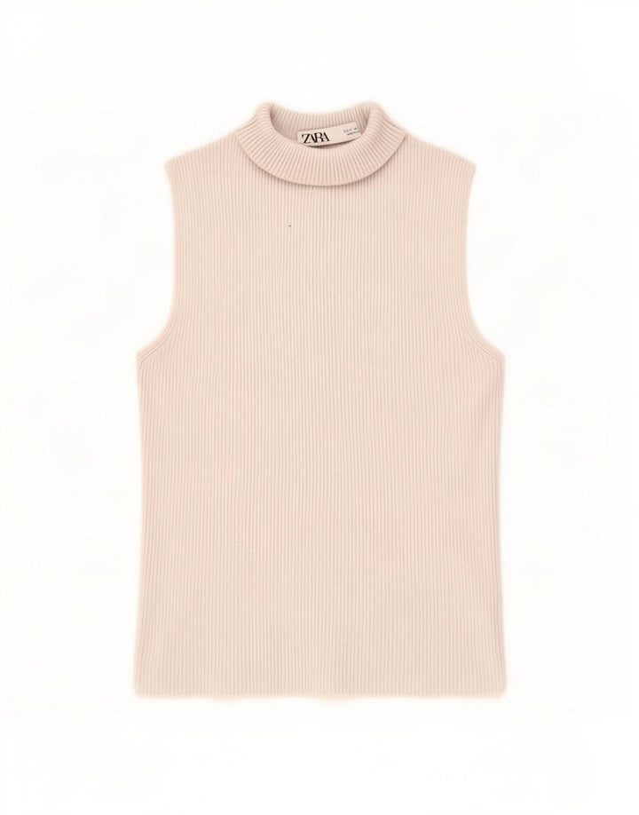 Zara Femme Débardeur UK 8 Small Gris Viscose