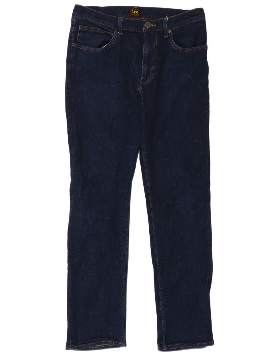 Lee Jean Droit Brooklyn Femme W33 L29 Bleu Marine Coton