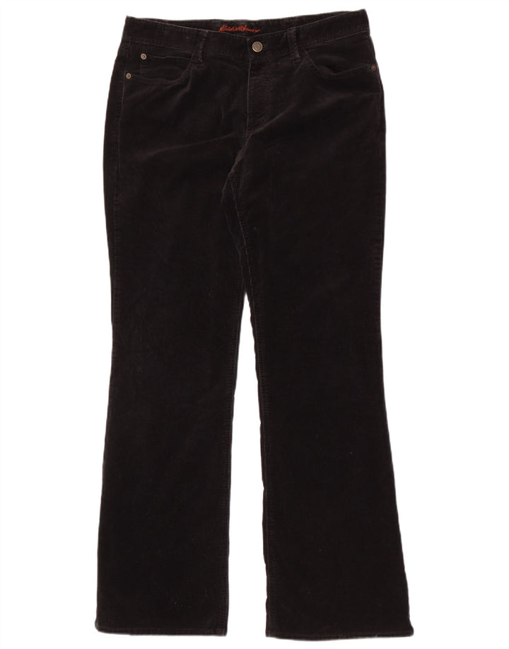 Eddie Bauer Pantalon bootcut en velours côtelé pour femme US 8 Medium W30 L31 Noir