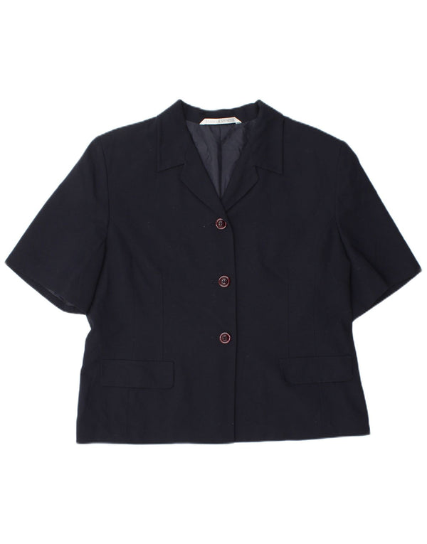 Marks & Spencer Veste blazer à manches courtes pour femme UK 18 XL Bleu marine