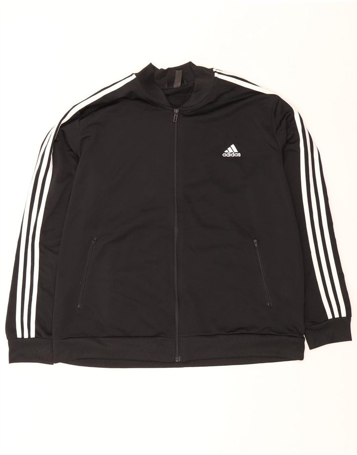 Adidas Veste de survêtement pour femme UK 24/26 2XL Noir Polyester