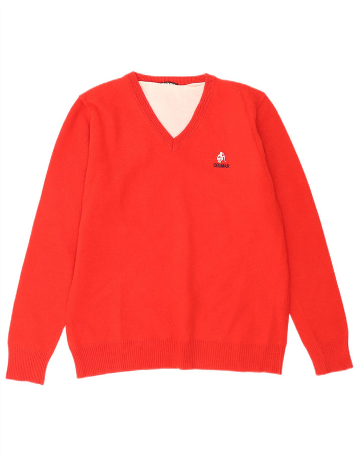 Colmar Pull Col V Homme Rouge Moyen Laine Mérinos
