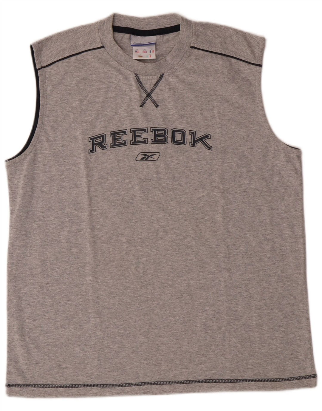Reebok Débardeur Graphic XS Homme Gris Coton