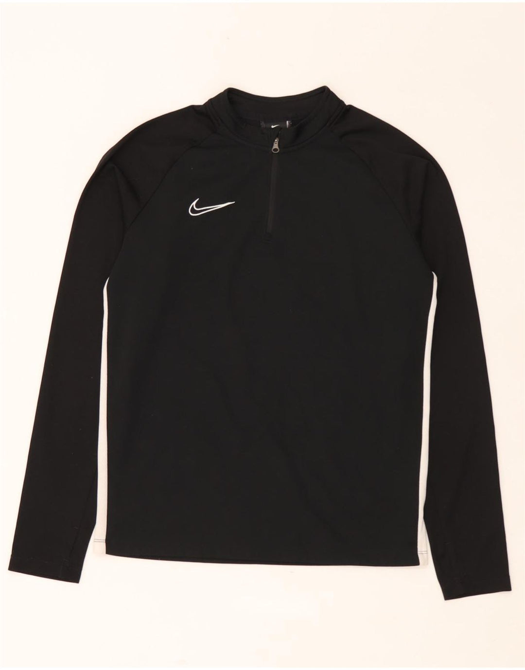 Nike Haut de survêtement Dri Fit Zip Neck pour garçon 13-14 ans XL Noir