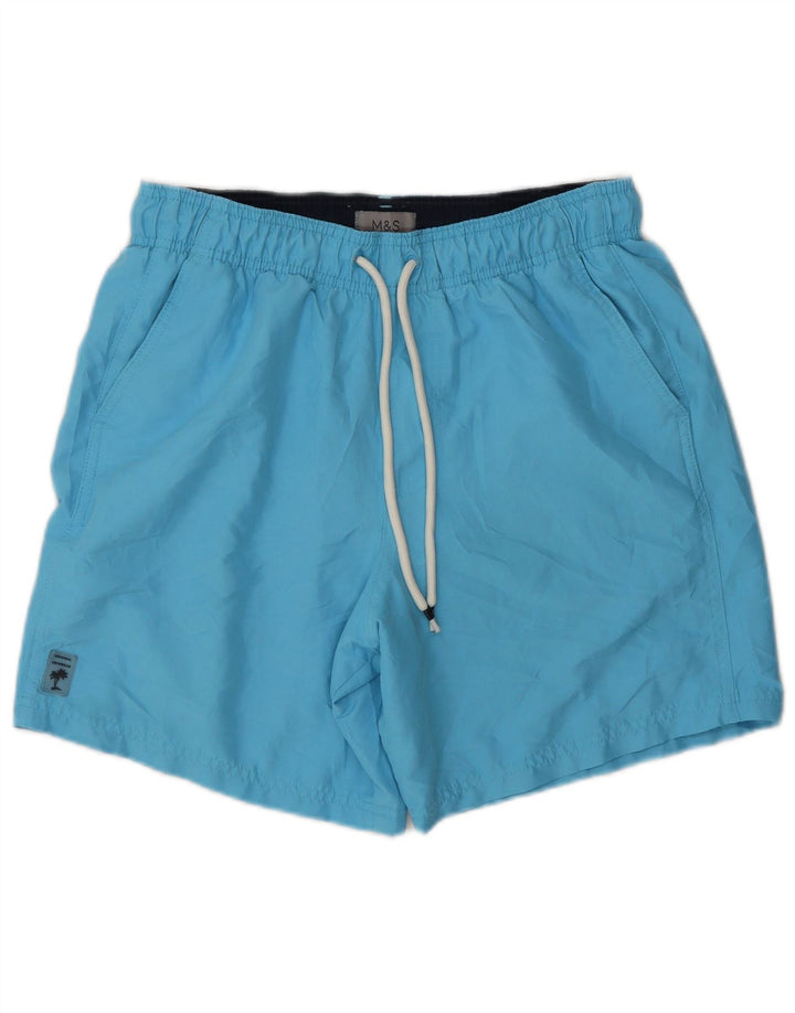 Marks & Spencer Short de bain homme petit bleu polyester