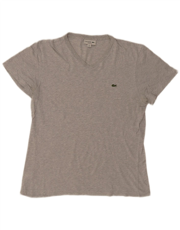 Lacoste T-shirt coupe régulière pour homme, taille 4, gris moyen, coton
