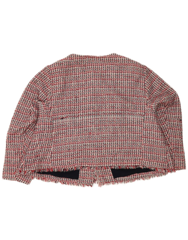 Marks & Spencer Veste blazer à 3 boutons pour femme UK 30 6XL Rouge à carreaux Polyester