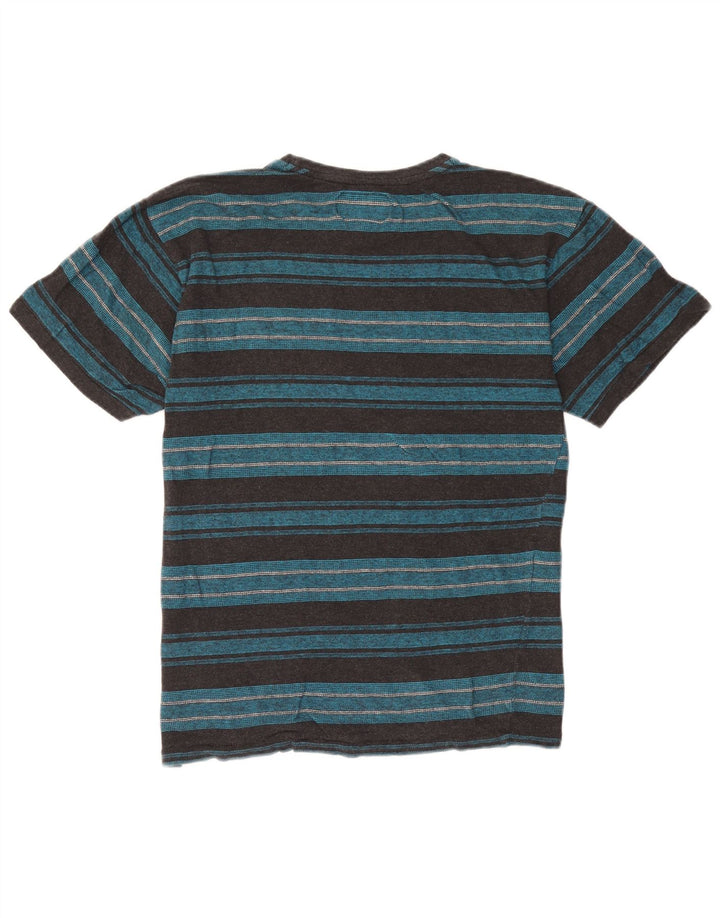 Billabong T-Shirt Homme Top Large Bleu Rayé Coton