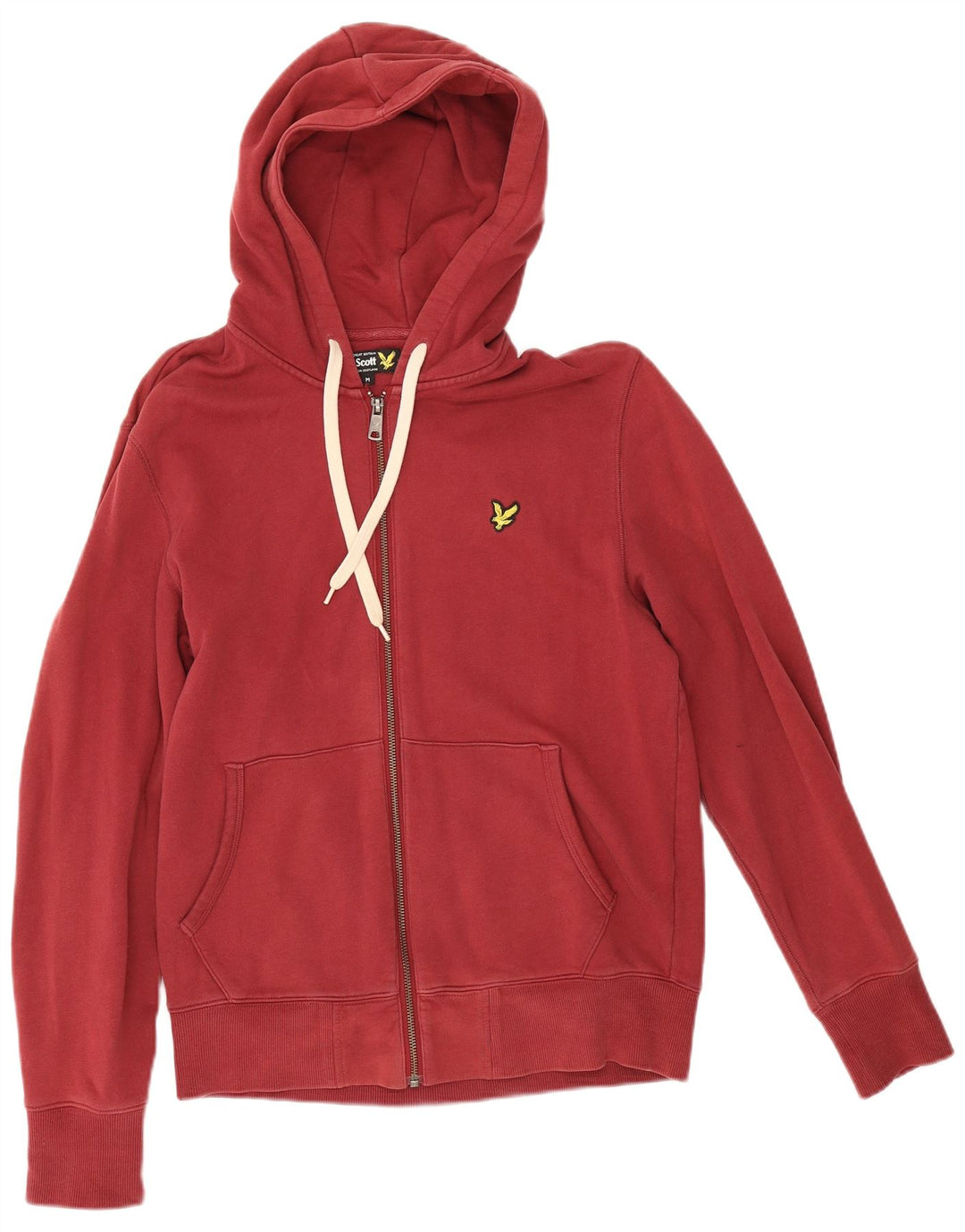 Lyle & Scott Pull à Capuche Zippé Homme Rouge Moyen Coton