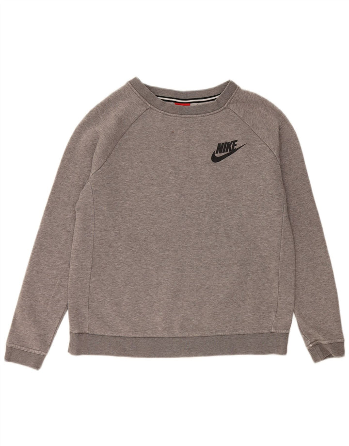 Nike Sweat-shirt surdimensionné pour femme UK 10 Petit coton gris