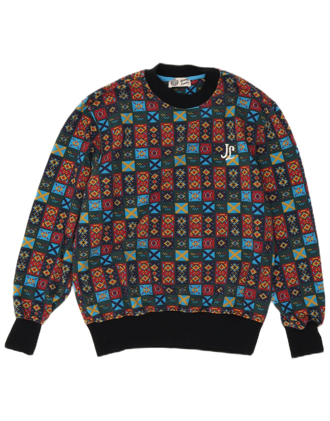 JOHNNY LAMBS Pull Sweatshirt Homme Moyen Multicolore Géométrique
