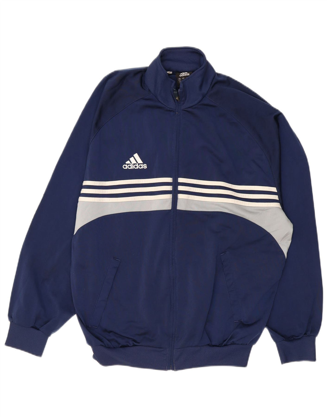 ADIDAS Veste de survêtement pour homme UK 40/42 Bleu marine moyen Colourblock
