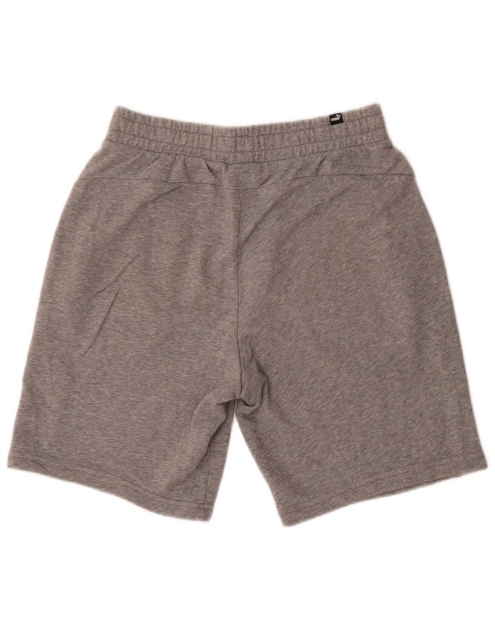 Puma Short de Sport Homme Gris Moyen Coton