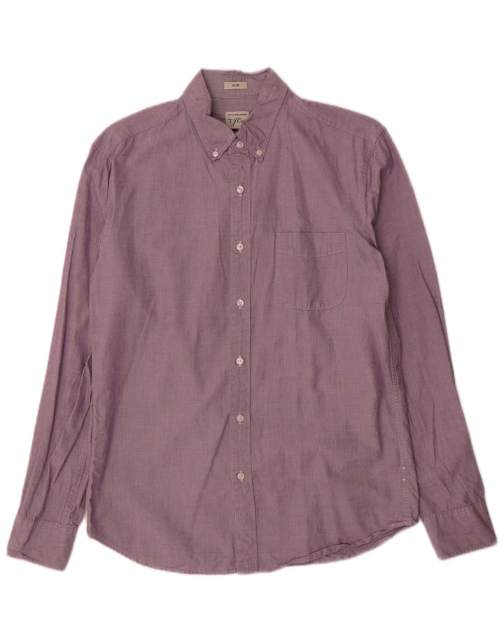 J. CREW Chemise Slim Homme Violet Moyen Coton