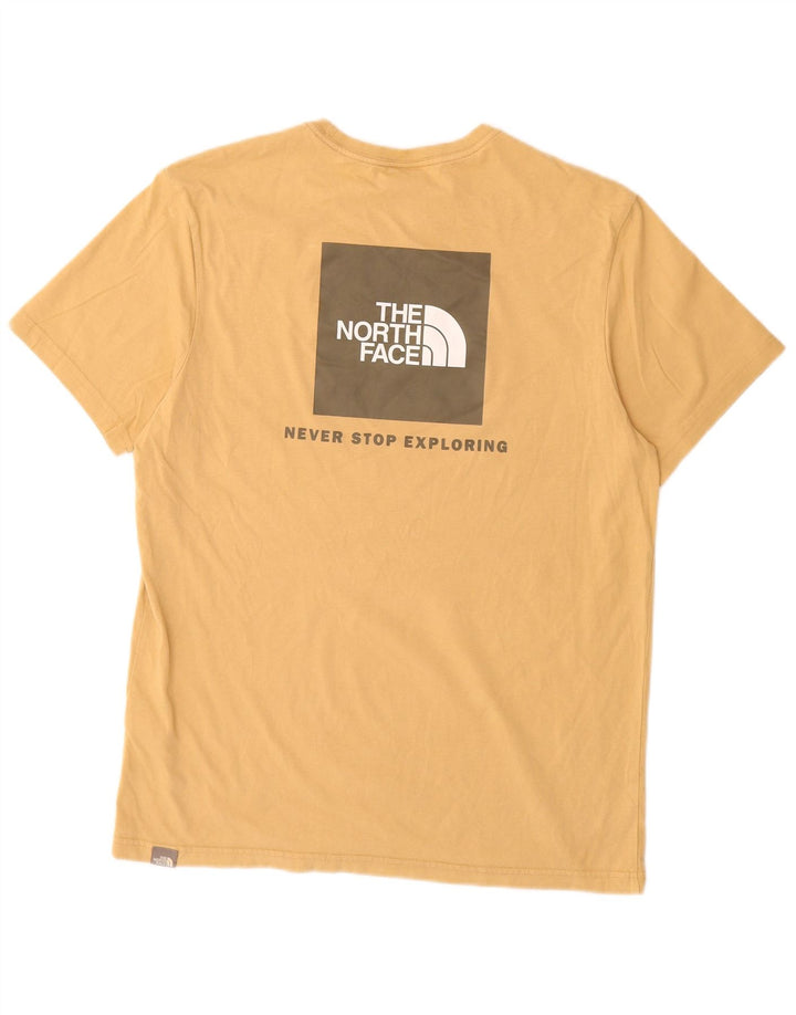 THE NORTH FACE T-Shirt Graphique Homme Coton Beige Moyen