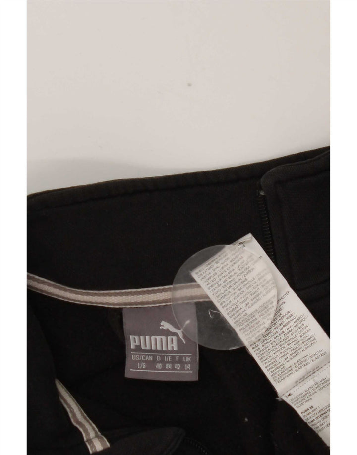 Puma Veste de survêtement pour femme UK 14 Large Noir Coton