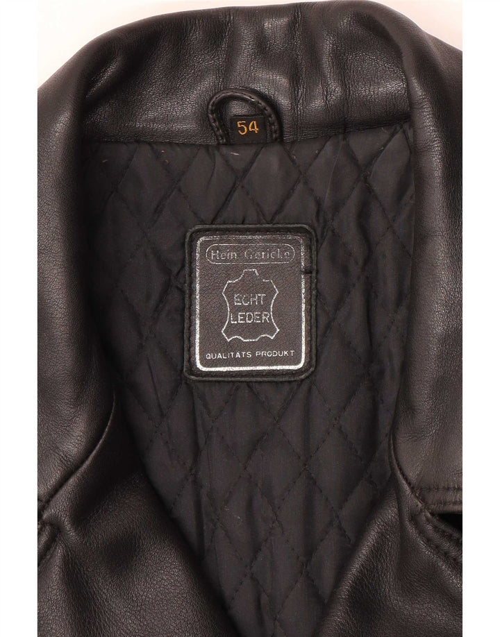 Hein Gericke Veste de motard en cuir pour homme Taille 54 XL Noir