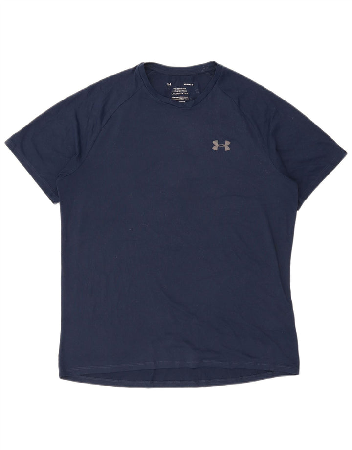 UNDER ARMOUR T-Shirt Homme Bleu Marine Moyen Polyester