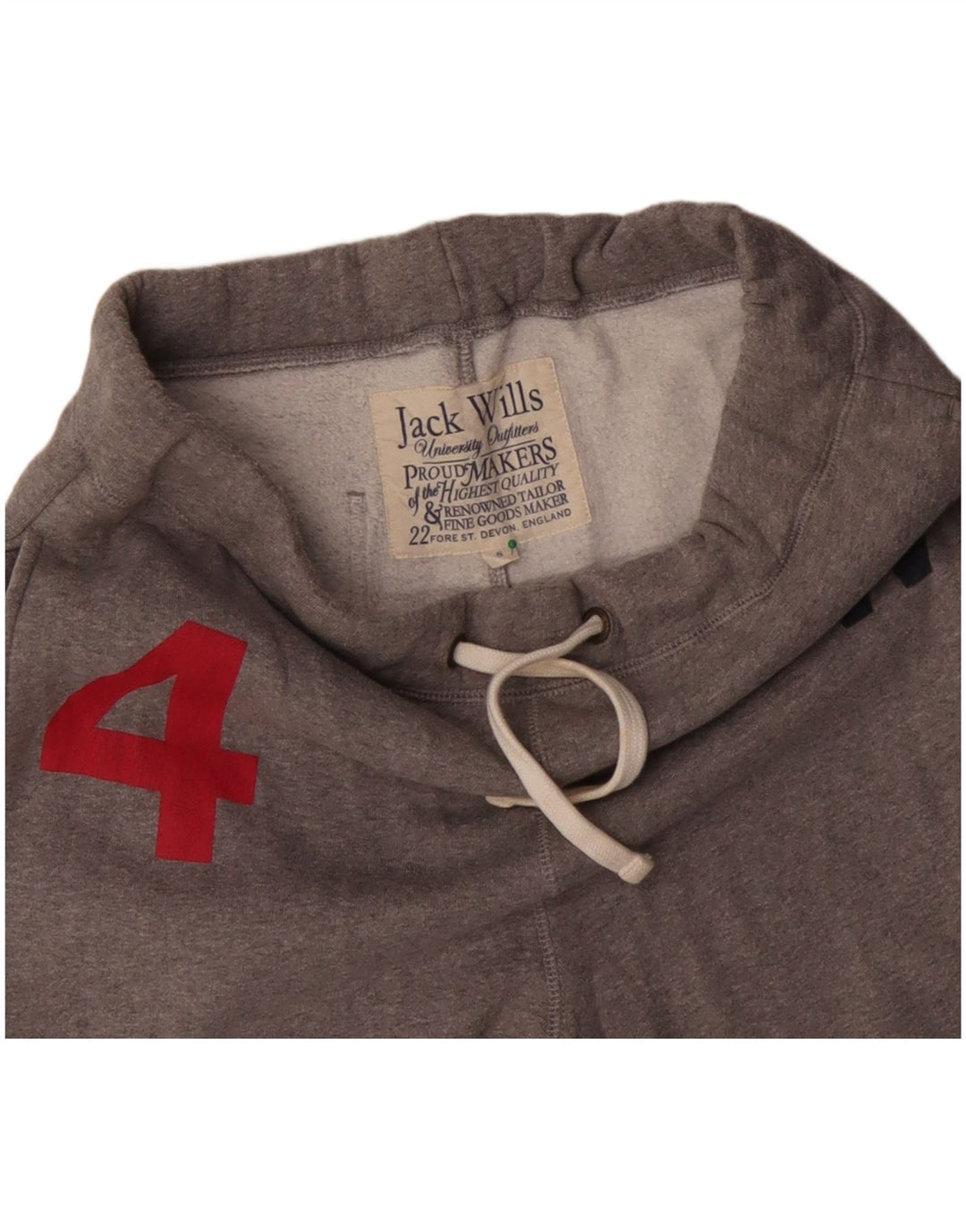 JACK WILLS Pantalon de Survêtement Graphique Homme Joggers Petit Gris Coton