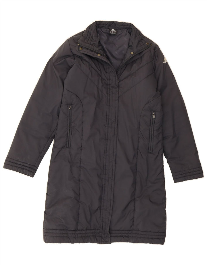 ADIDAS Womens Padded Coat UK 8 Small Navy Blue Polyester Vintage Adidas and Second-Hand Adidas from Messina Hembry 