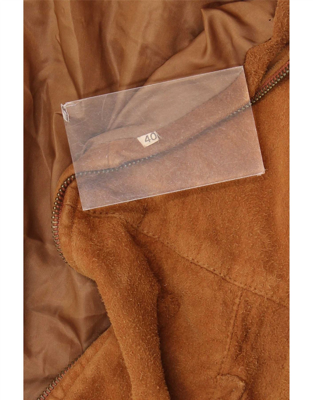veste en daim bomber femme vintage IT 40 Petit Marron