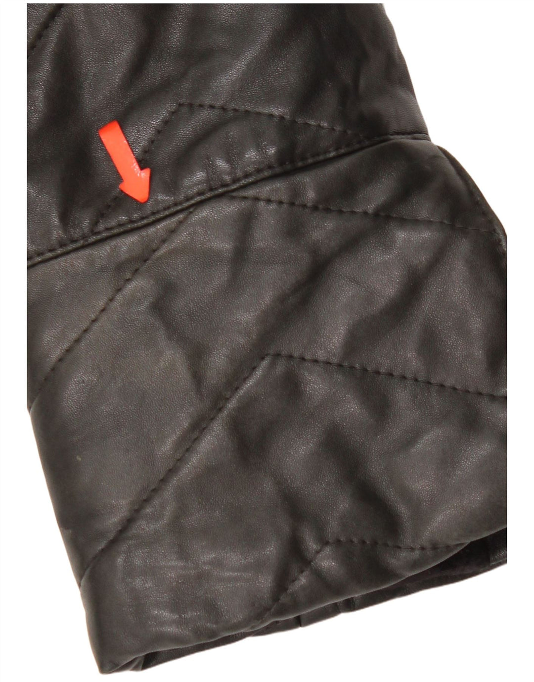 manteau en cuir femme vintage UK 14 Cuir noir moyen