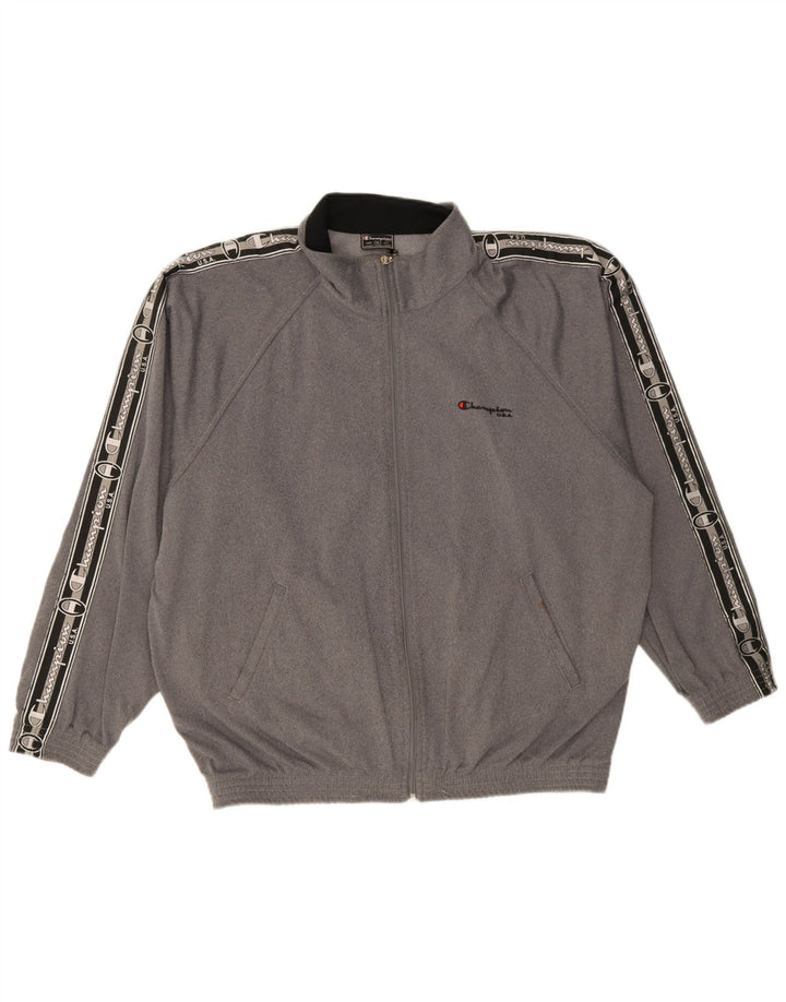 Champion Veste de survêtement graphique pour homme XL Gris Colorblock Polyester