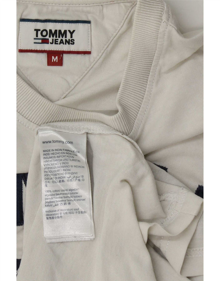 Tommy Hilfiger T-Shirt Graphique Homme Blanc Moyen Coton