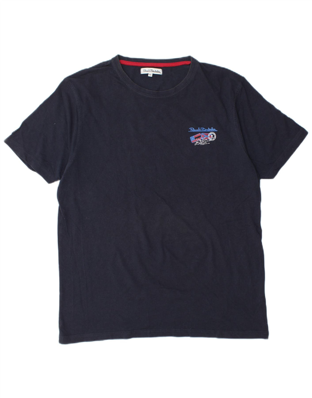 RENATO BALESTRA T-Shirt Femme Top 2XL Bleu Marine Coton