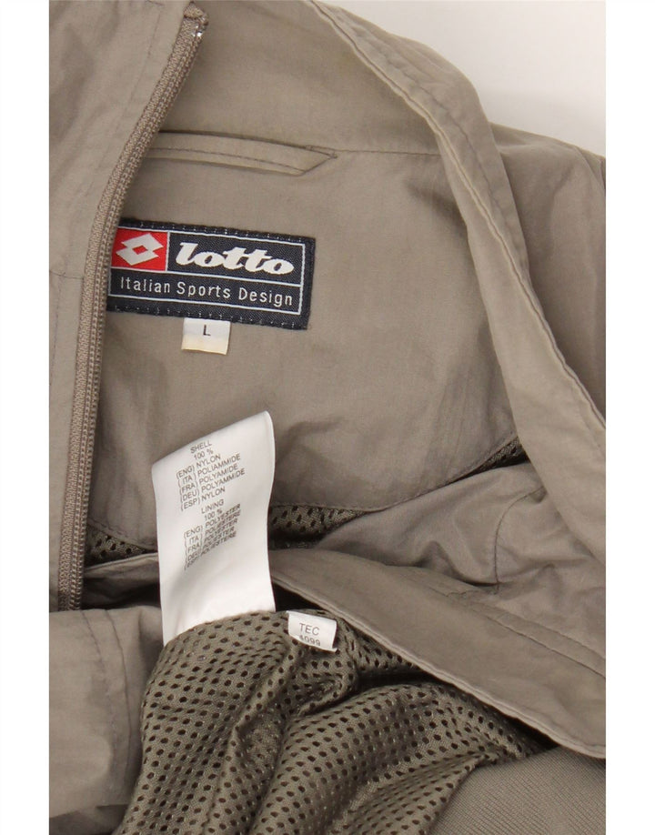 Lotto Veste Bomber Homme UK 40 Large Gris Nylon