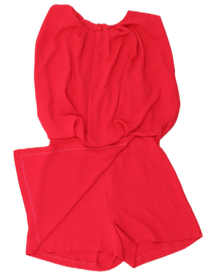 Zara Combishort Femme UK 10 Petit Rose Polyester