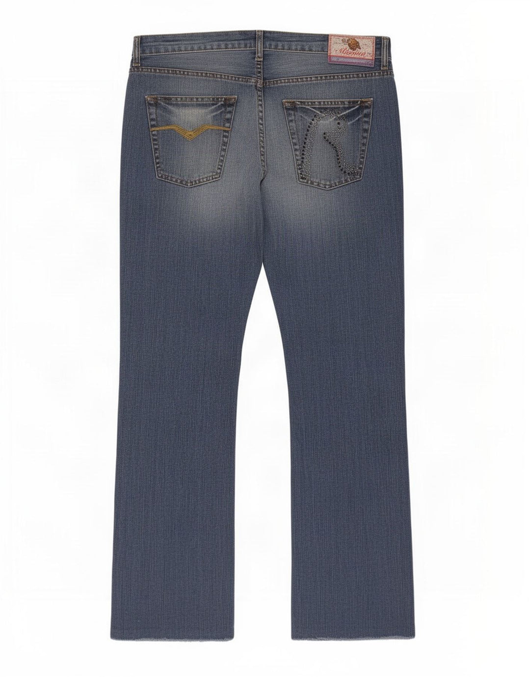 Replay Jean Bootcut Femme W32 L34 Bleu Coton
