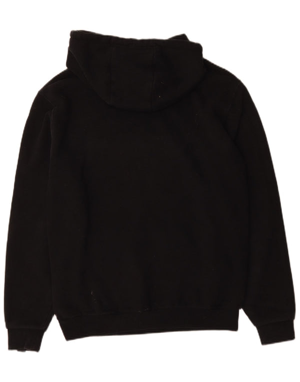 Ellesse Pull à capuche graphique pour femme UK 12 en coton noir moyen