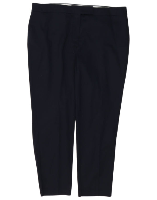 MARKS & SPENCER Pantalon décontracté slim pour femme UK 16 Large W36 L26 Bleu marine