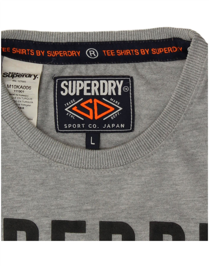 Superdry T-Shirt Graphique Homme Grand Gris Coton