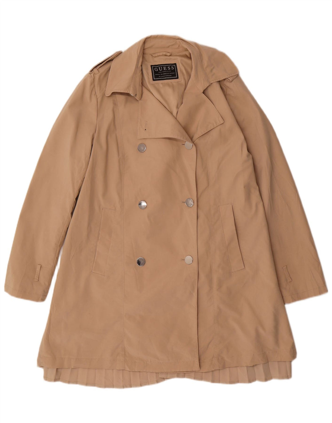 GUESS Trench Femme UK 44 Polyester Beige Moyen