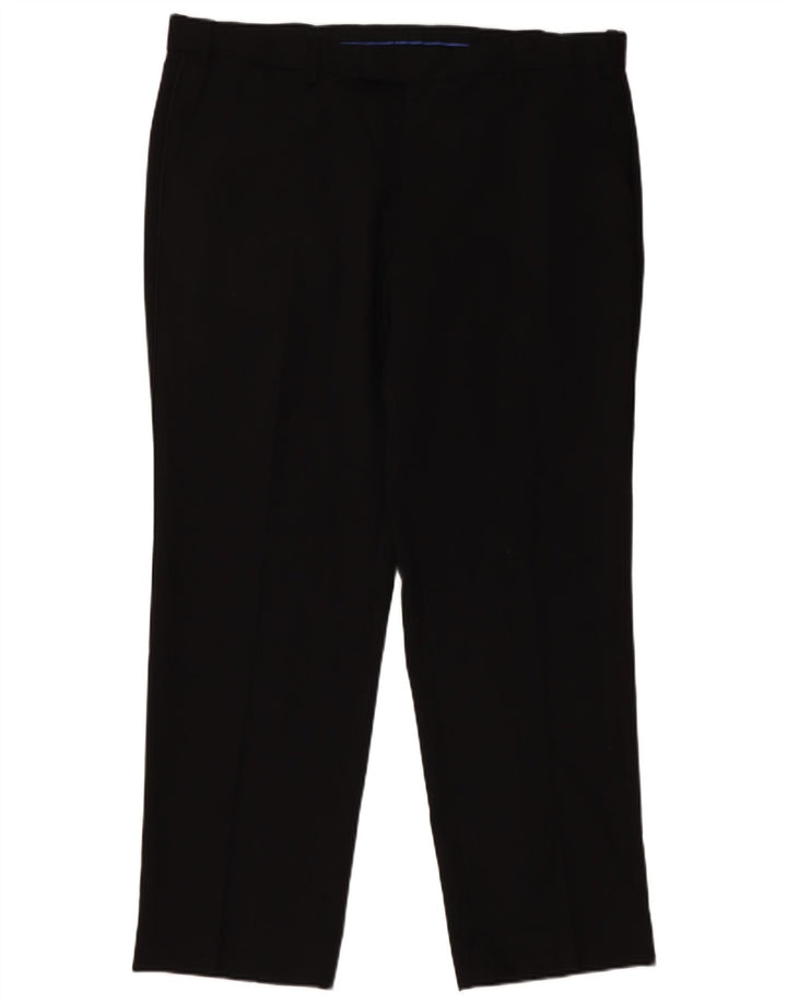 Marks & Spencer Pantalon de costume droit coupe droite pour homme W38 L29 laine noire
