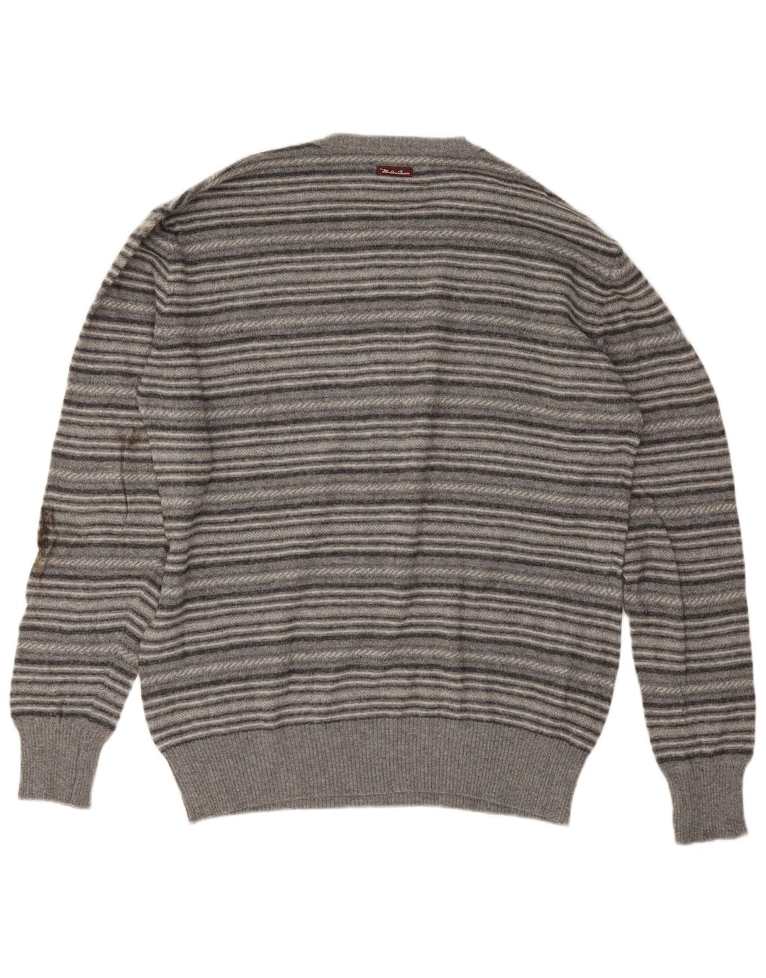 Marlboro Classics Pull à col rond pour homme XL Gris rayé