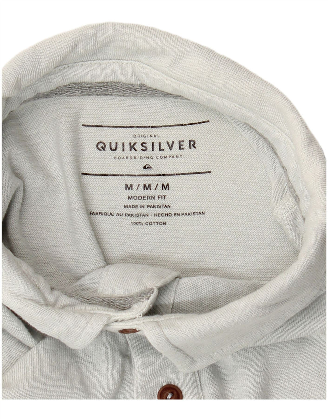 QUIKSILVER Polo Coupe Moderne Homme Gris Moyen Coton