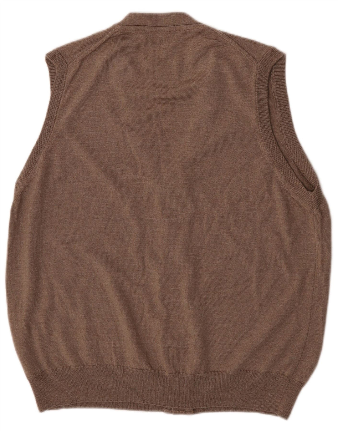 Marks & Spencer Pull cardigan sans manches pour homme en laine marron
