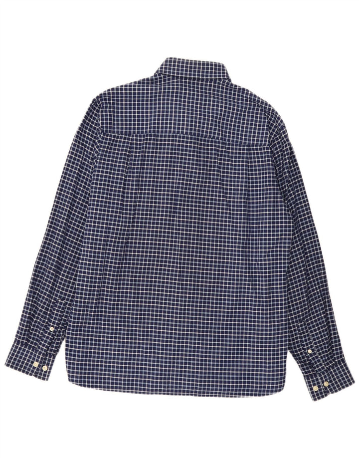 FRED PERRY Chemise Homme Grand Carreau Bleu Marine Coton