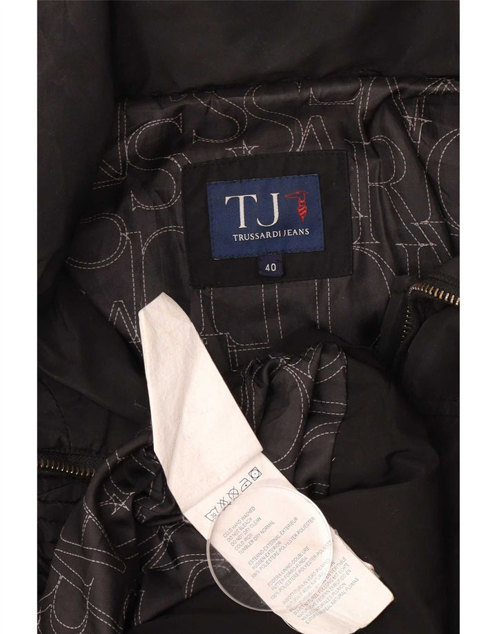 Trussardi Jeans Manteau Rembourré Femme IT 40 Petit Noir Polyester