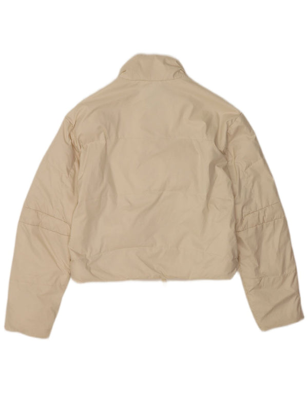Ralph Lauren Veste matelassée courte pour femme UK 14 Medium Off White Polyester