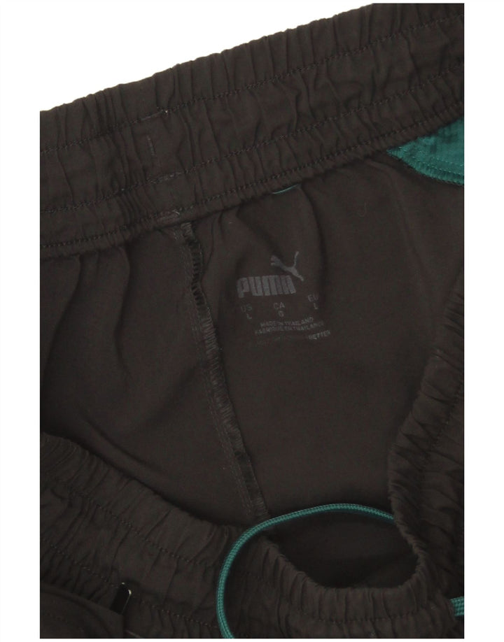 Puma Short de sport pour homme Large Noir Colorblock Polyester