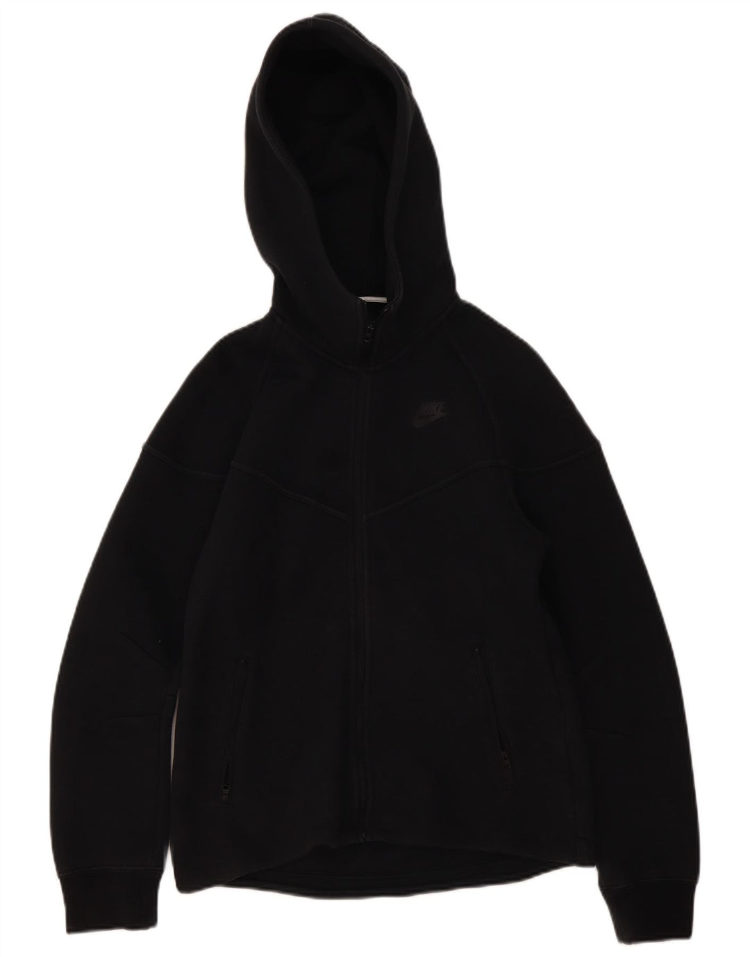 Nike Pull à capuche zippé pour homme Petit coton noir