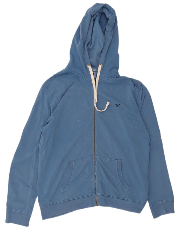Crew Clothing Pull à capuche zippé pour homme XL en coton bleu